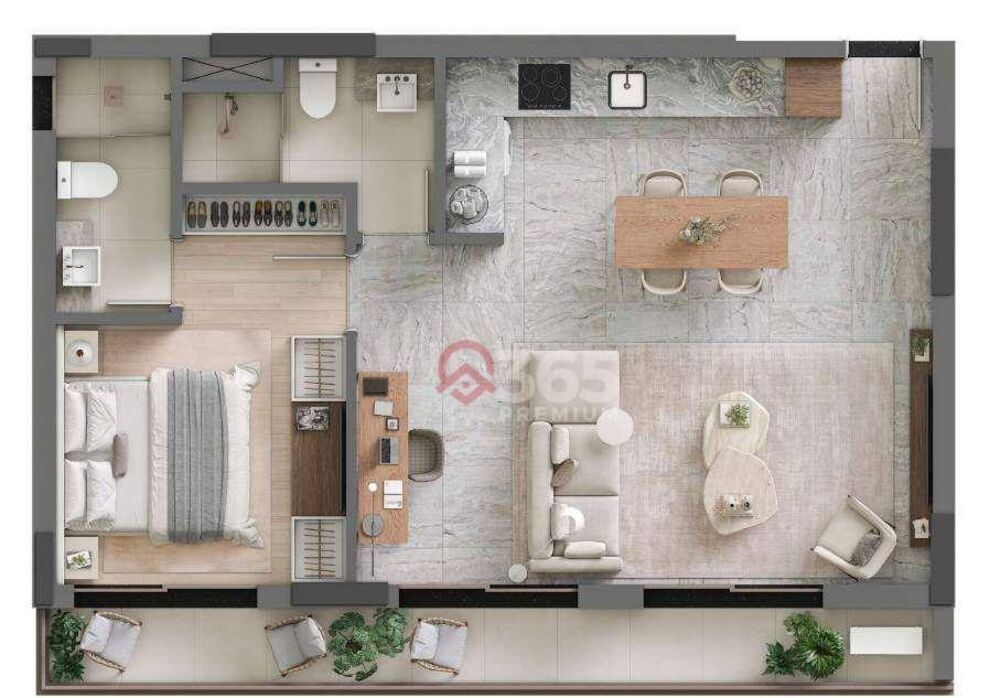 Apartamento, 1 quarto, 44 m² - Foto 2