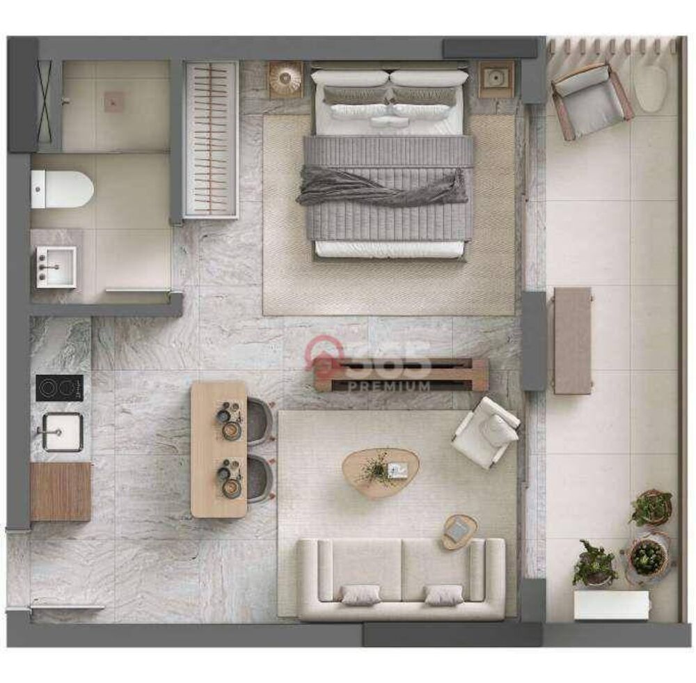 Apartamento, 1 quarto, 44 m² - Foto 3