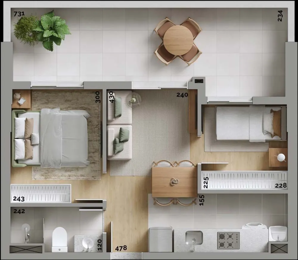 Apartamento, 2 quartos, 44 m² - Foto 16