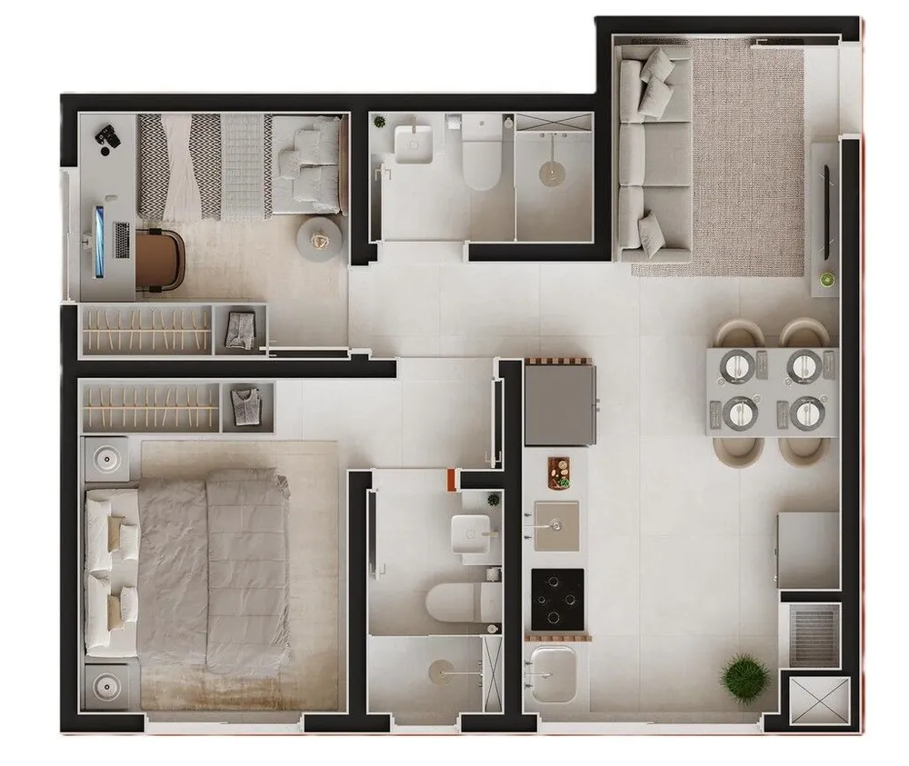 Apartamento, 3 quartos, 56 m² - Foto 9