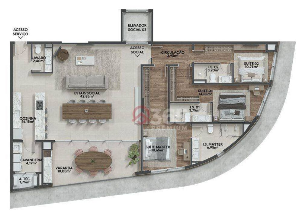 Apartamento, 3 quartos, 140 m² - Foto 10