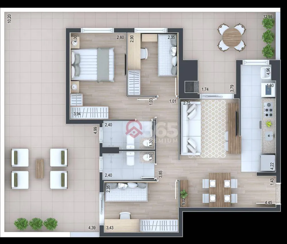 Apartamento, 3 quartos, 88 m² - Foto 24
