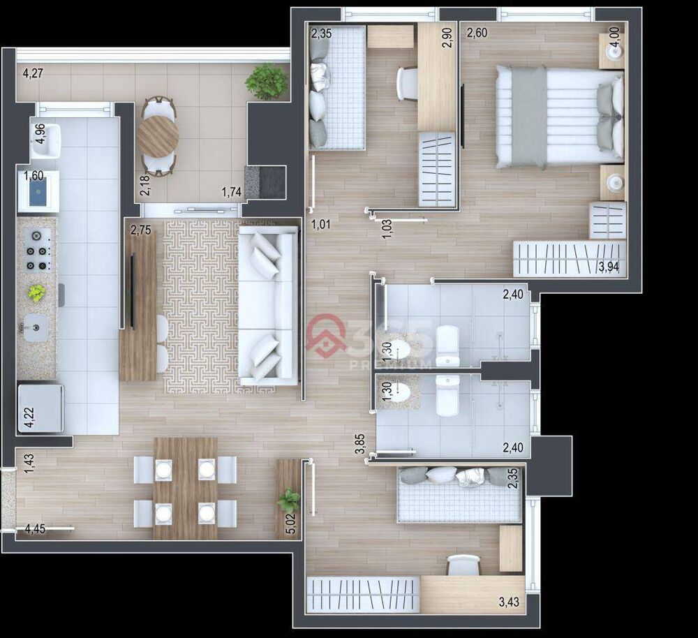 Apartamento, 3 quartos, 88 m² - Foto 4