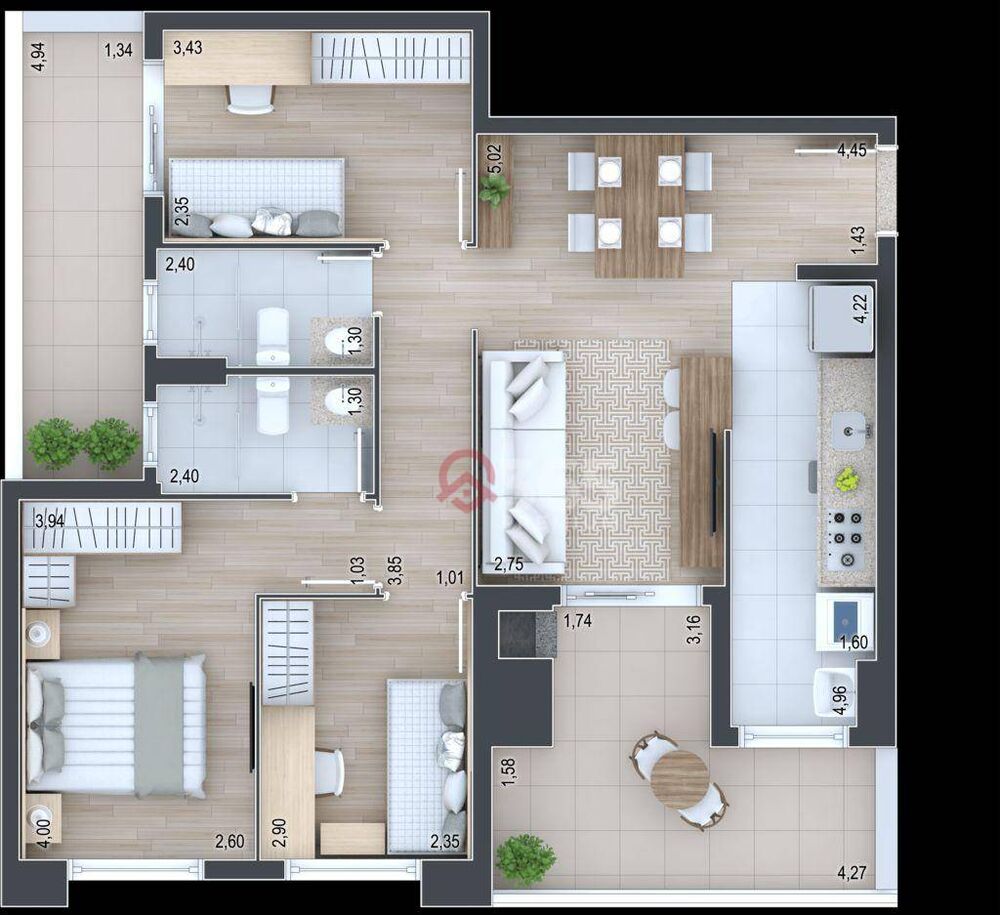 Apartamento, 3 quartos, 88 m² - Foto 15