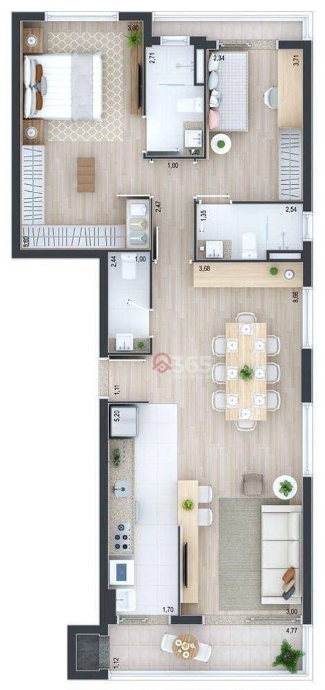 Apartamento, 3 quartos, 100 m² - Foto 1