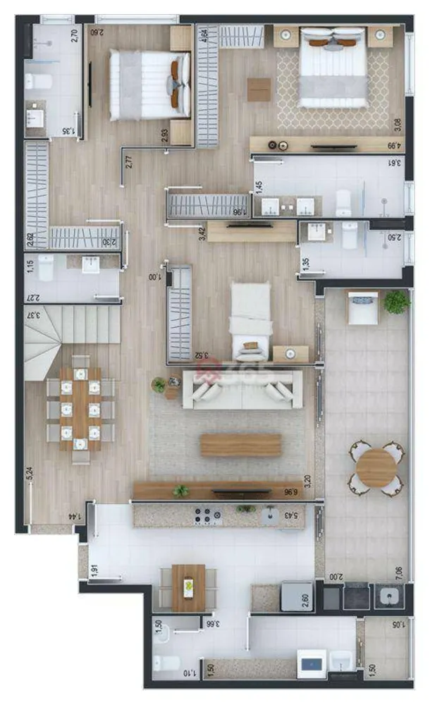 Apartamento, 3 quartos, 230 m² - Foto 9