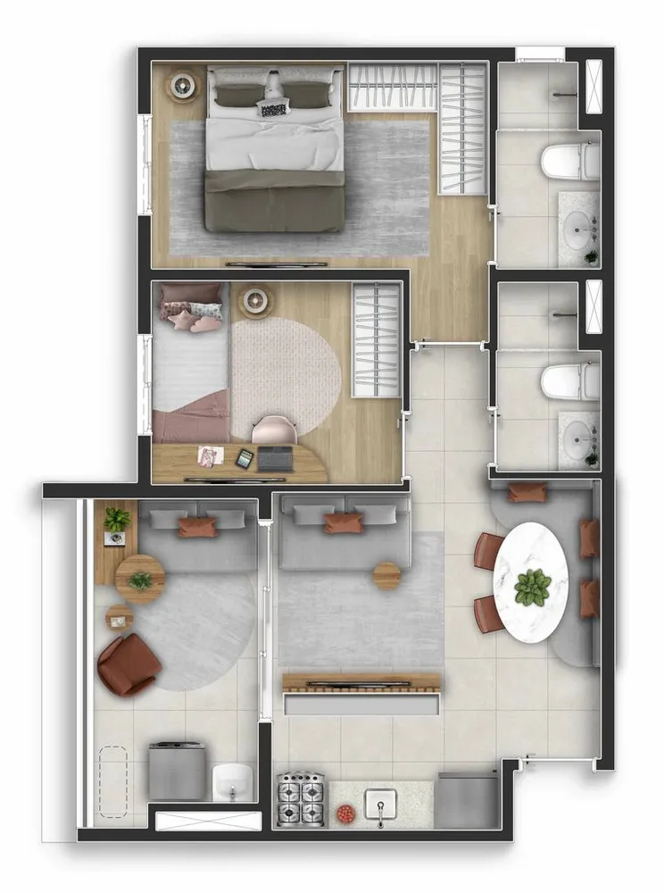 Apartamento, 2 quartos, 55 m² - Foto 5