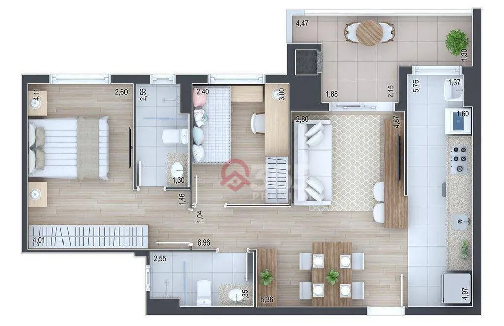Apartamento, 3 quartos, 98 m² - Foto 4