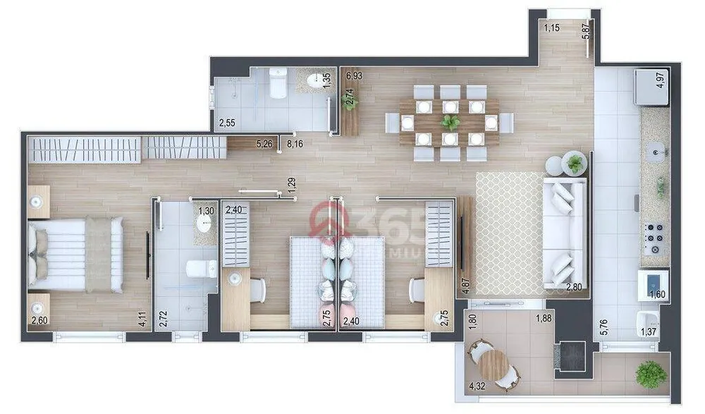 Apartamento, 3 quartos, 98 m² - Foto 6
