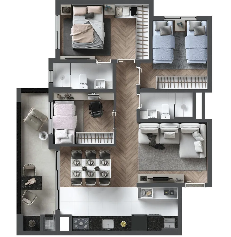 Apartamento, 3 quartos, 109 m² - Foto 12