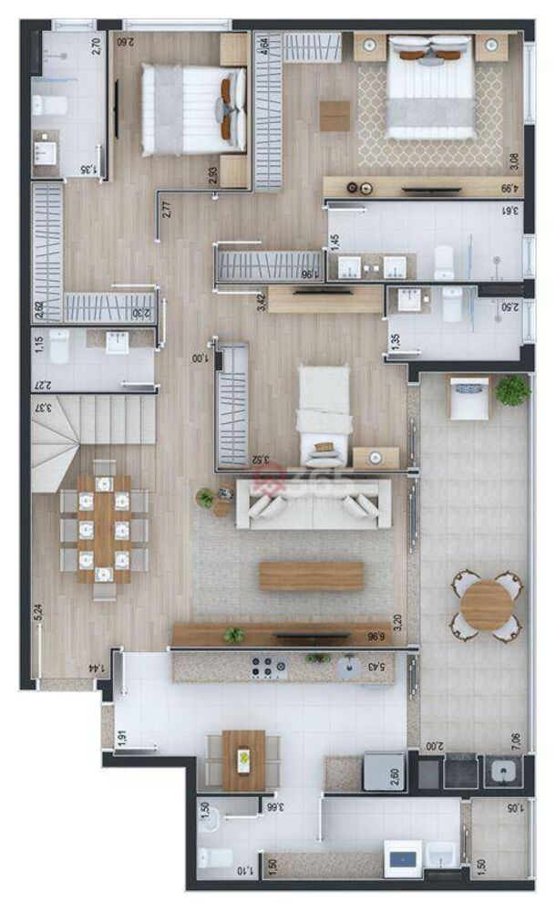 Apartamento à venda com 3 quartos, 163m² - Foto 14