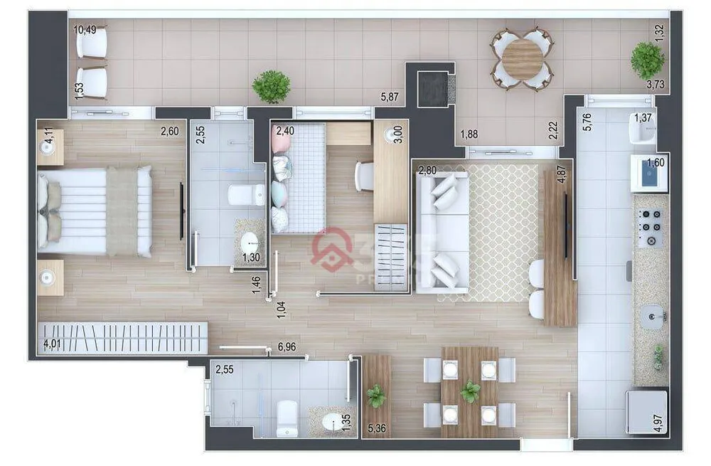 Apartamento, 2 quartos, 68 m² - Foto 3