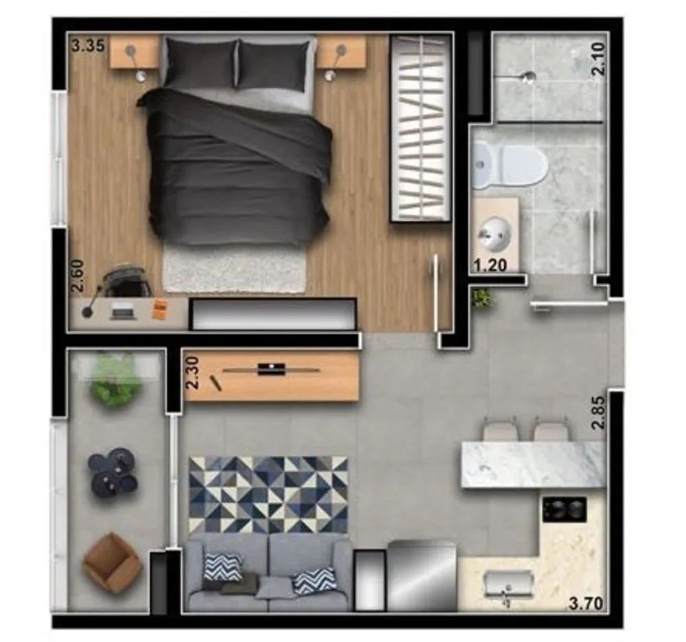 Apartamento, 3 quartos, 70 m² - Foto 9