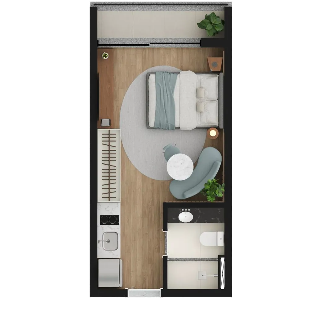 Apartamento, 1 quarto, 26 m² - Foto 3