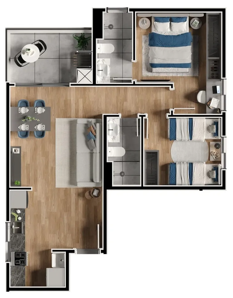 Apartamento, 3 quartos, 79 m² - Foto 7