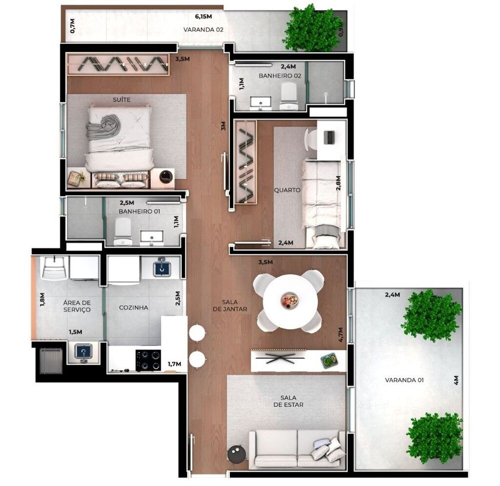 Apartamento à venda com 2 quartos, 73m² - Foto 13