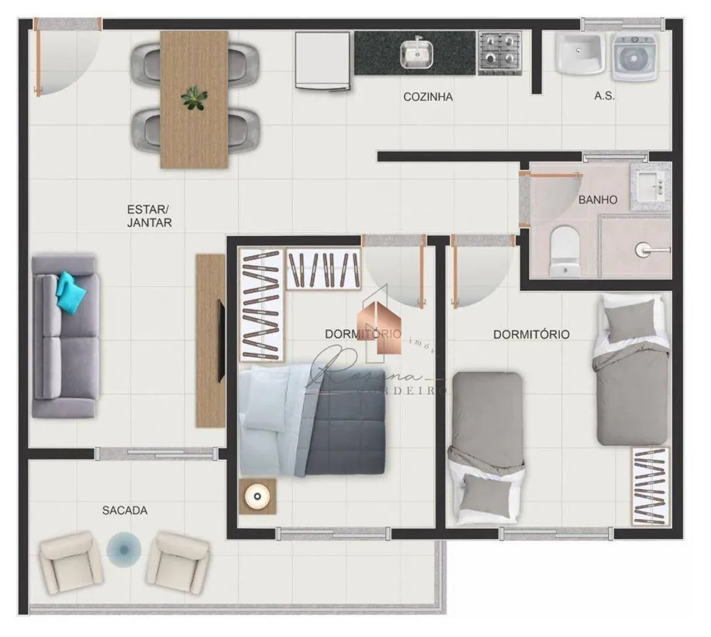 Apartamento, 2 quartos, 58 m² - Foto 4