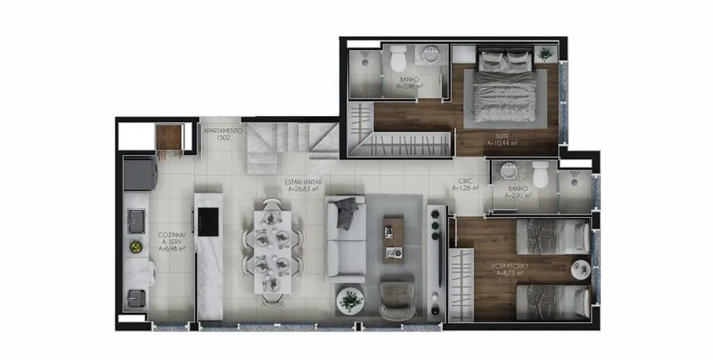 Cobertura, 3 quartos, 116 m² - Foto 10