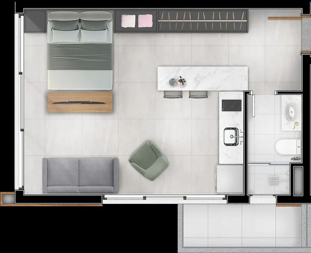 Kitnet-Studio, 29 m² - Foto 5
