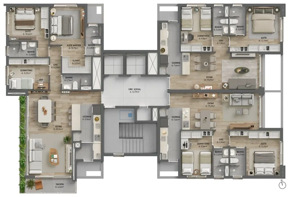 Apartamento, 2 quartos, 67 m² - Foto 7