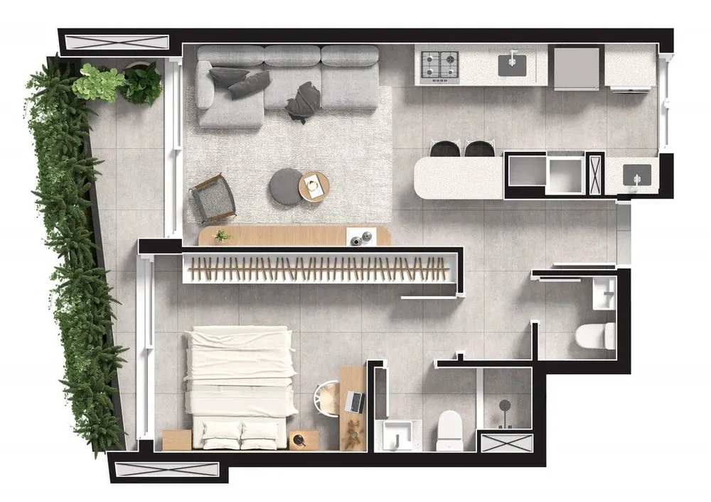 Apartamento, 1 quarto, 61 m² - Foto 7