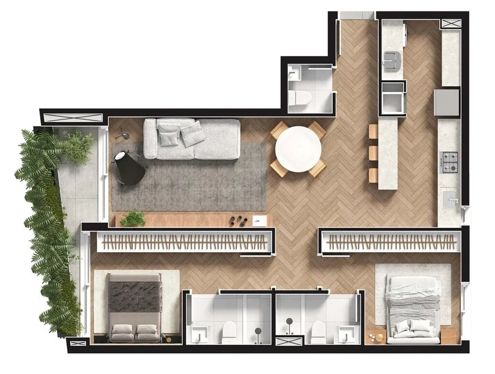 Apartamento, 1 quarto, 61 m² - Foto 12
