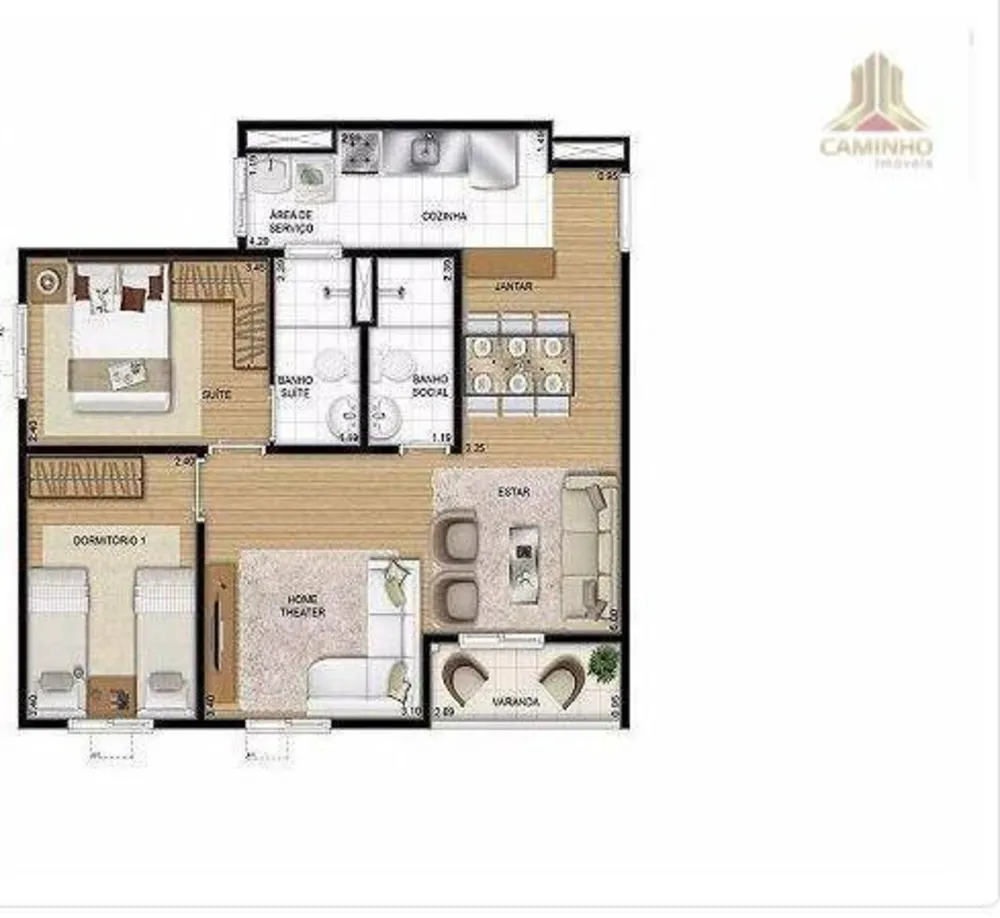 Apartamento, 3 quartos, 62 m² - Foto 8
