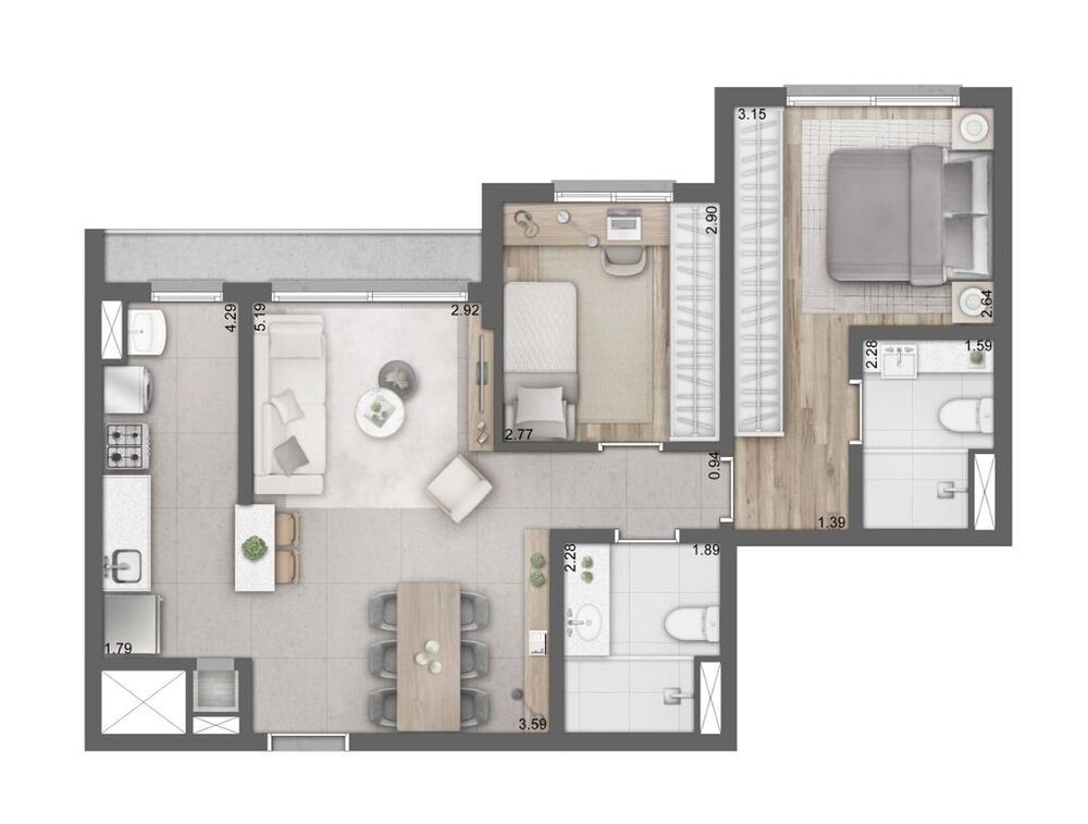 Apartamento, 3 quartos, 119 m² - Foto 4