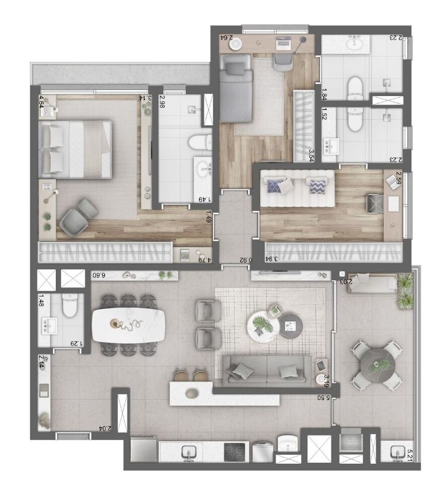 Apartamento, 3 quartos, 119 m² - Foto 3