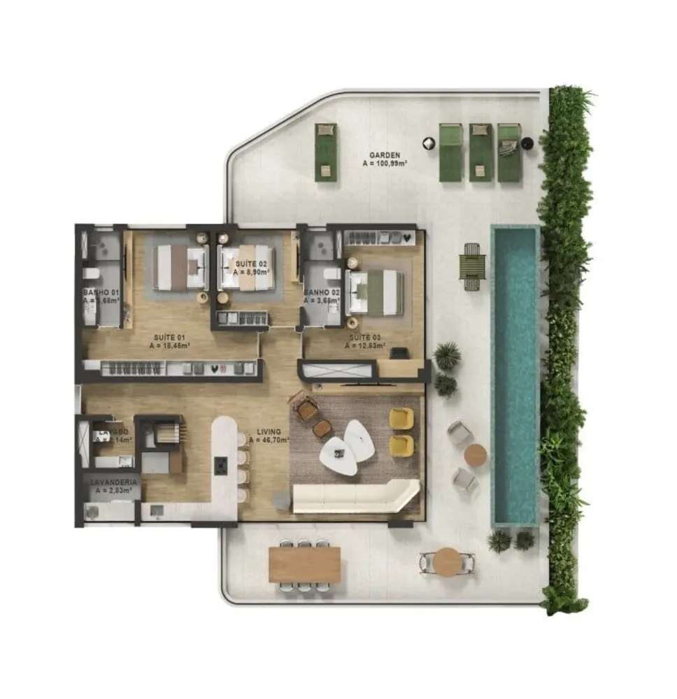 Apartamento, 3 quartos, 166 m² - Foto 3
