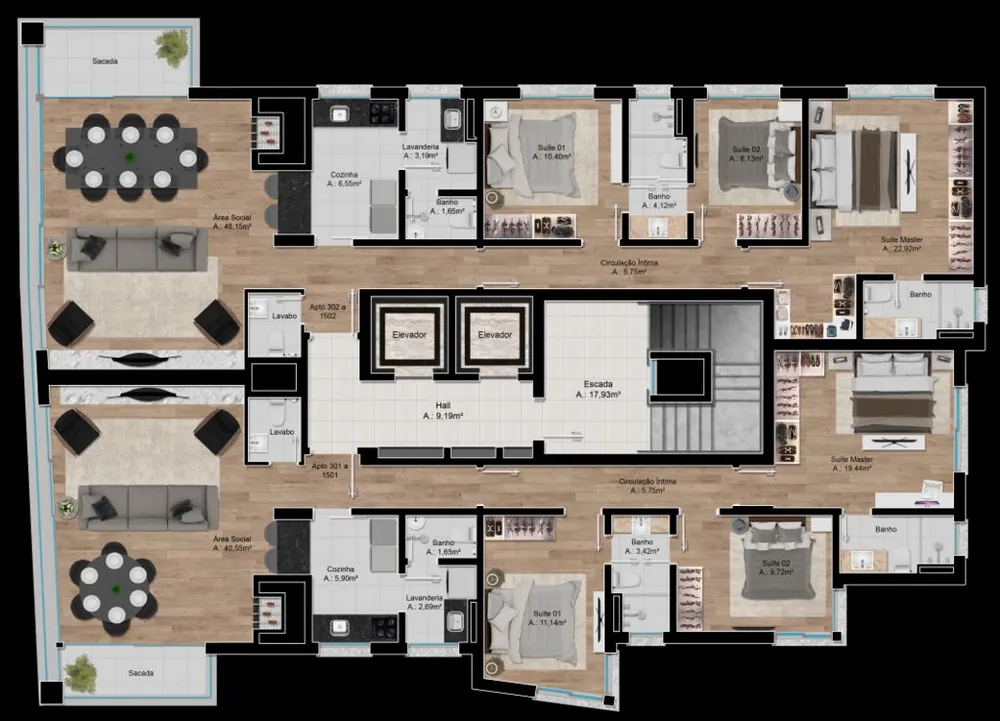 Apartamento, 3 quartos, 124 m² - Foto 12