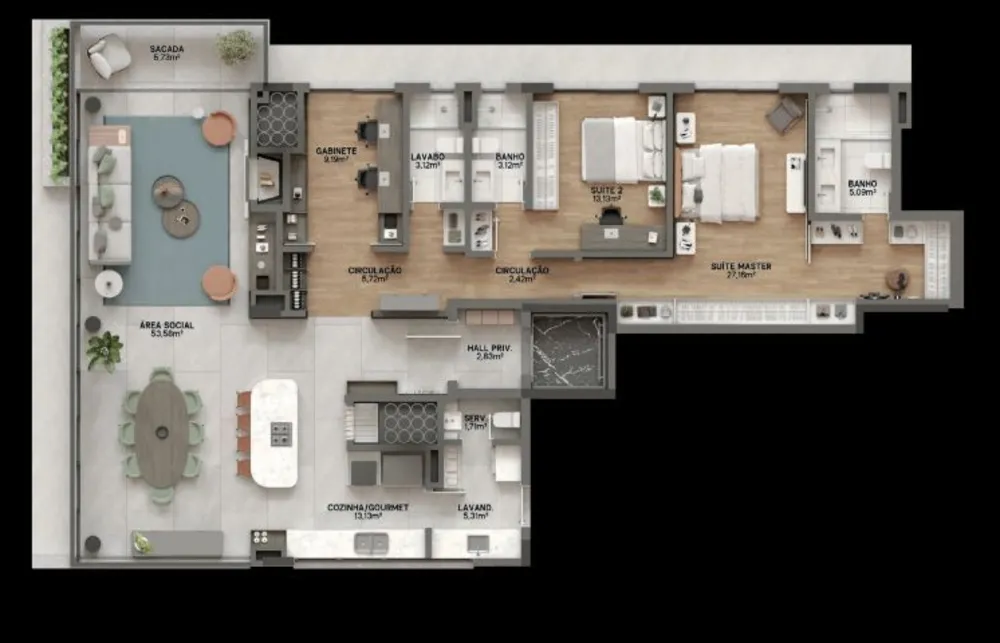 Apartamento, 3 quartos, 170 m² - Foto 12