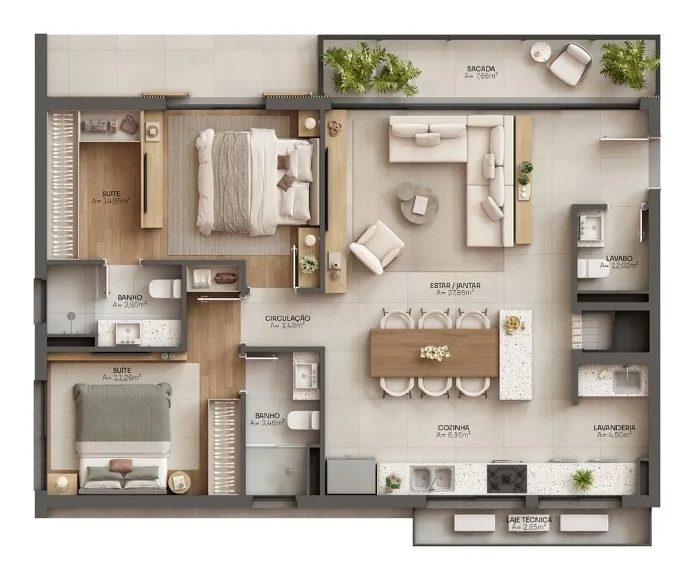 Apartamento, 2 quartos, 100 m² - Foto 11