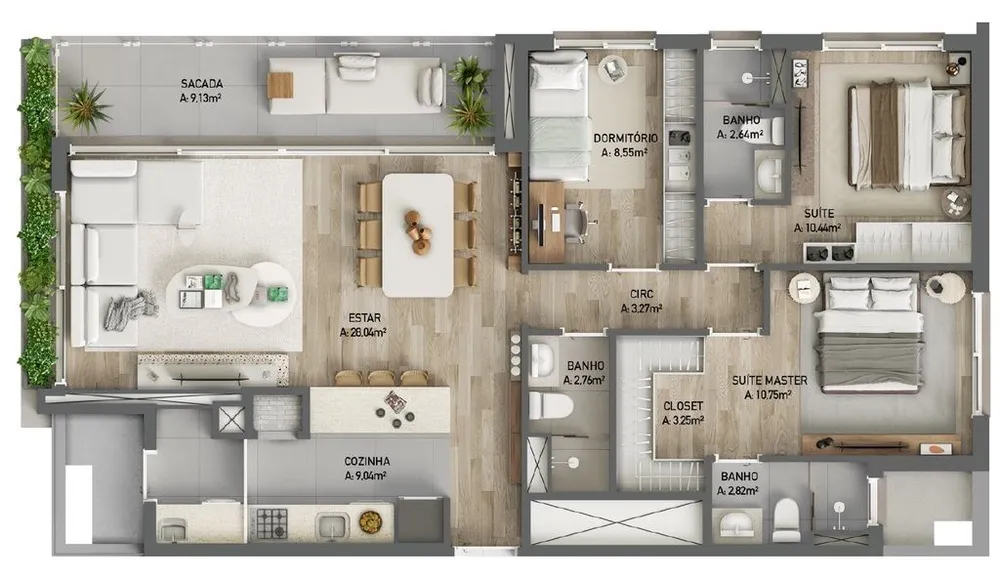 Apartamento, 2 quartos, 67 m² - Foto 12