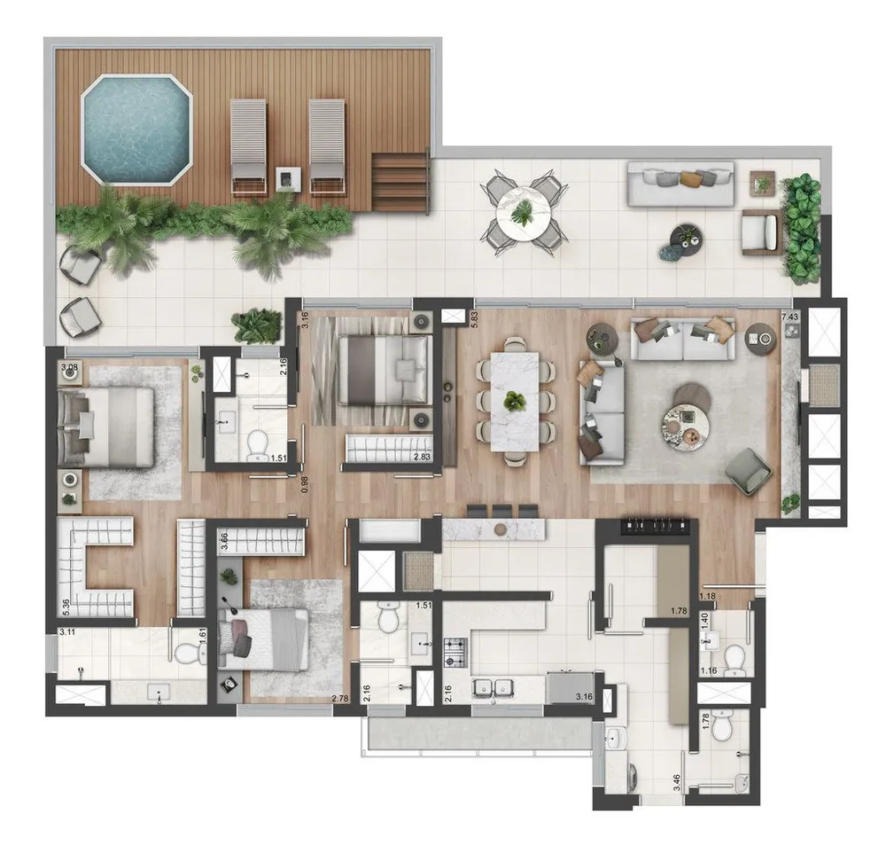Apartamento, 3 quartos, 219 m² - Foto 4