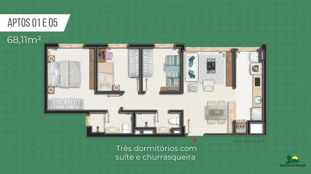 Apartamento, 2 quartos, 57 m² - Foto 11