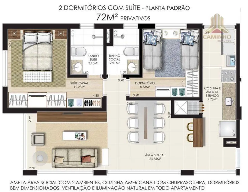 Apartamento, 2 quartos, 71 m² - Foto 5