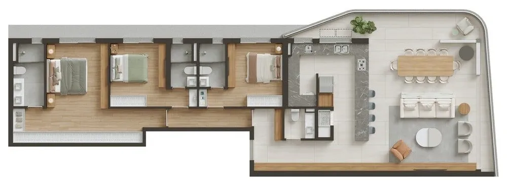 Apartamento, 3 quartos, 161 m² - Foto 3
