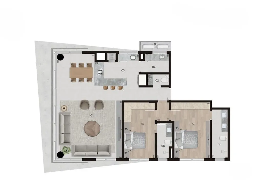 Apartamento, 2 quartos, 156 m² - Foto 3
