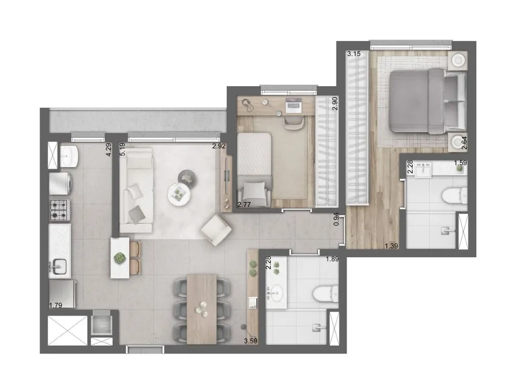 Apartamento, 3 quartos, 119 m² - Foto 7