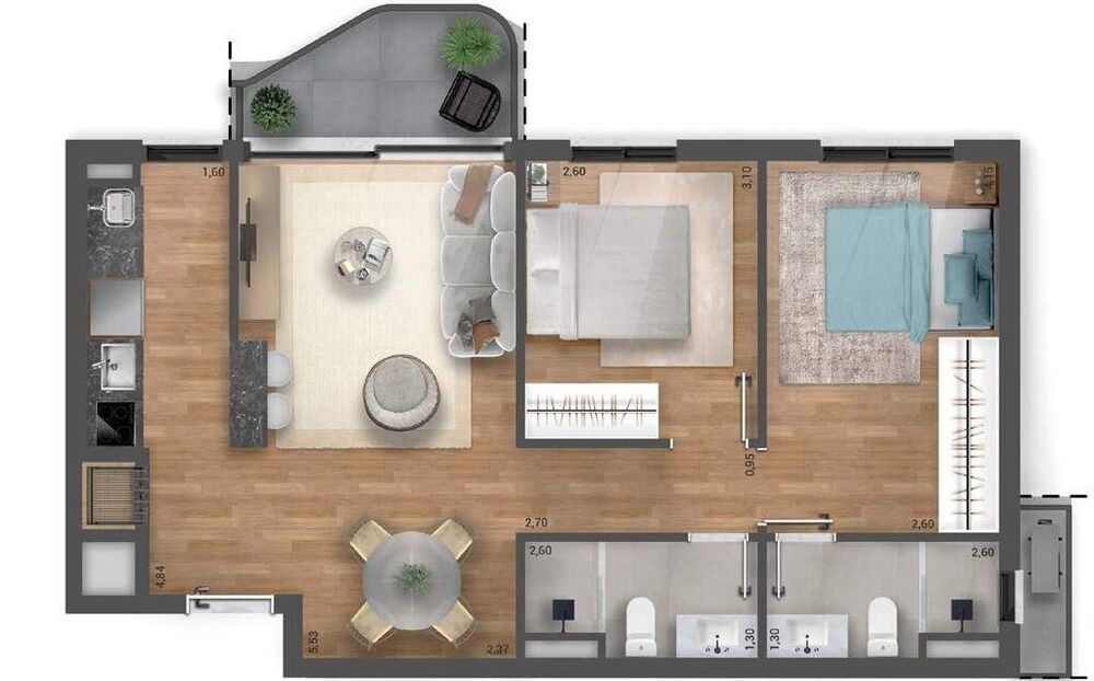 Apartamento à venda com 2 quartos, 102m² - Foto 8