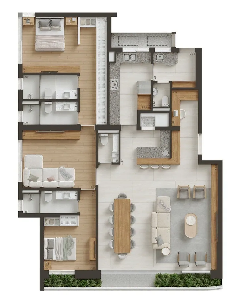 Apartamento, 3 quartos, 153 m² - Foto 7