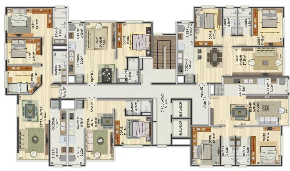 Apartamento, 1 quarto, 51 m² - Foto 2