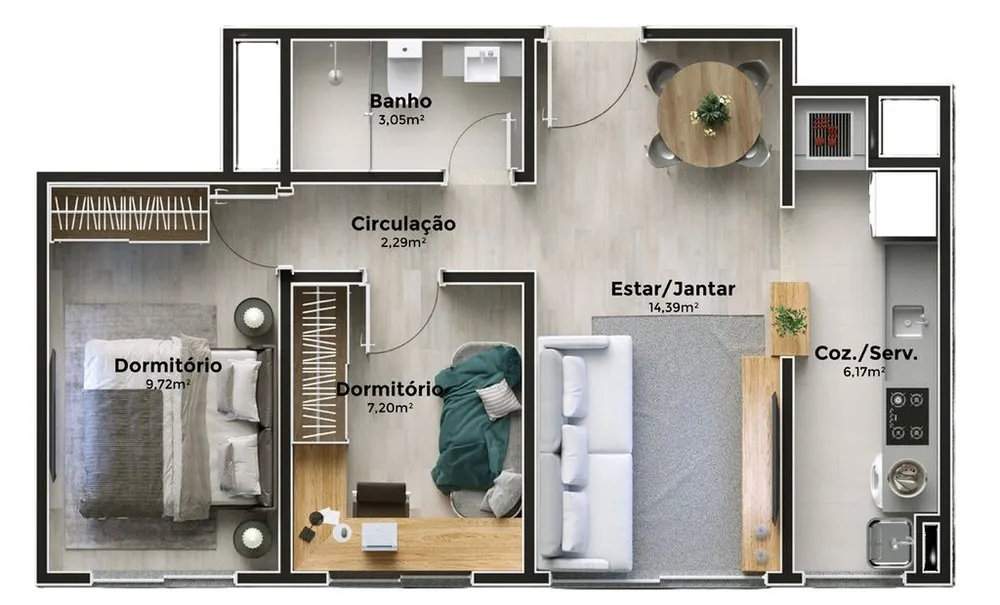 Apartamento, 3 quartos, 67 m² - Foto 7