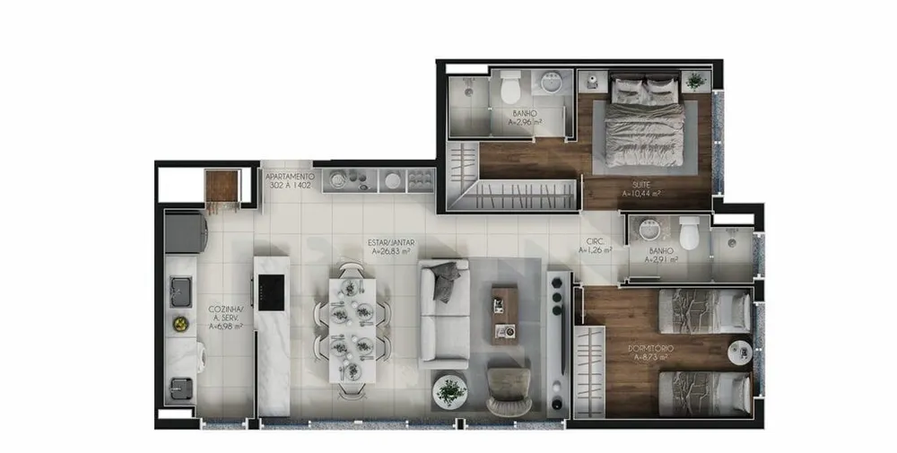 Cobertura, 3 quartos, 93 m² - Foto 9