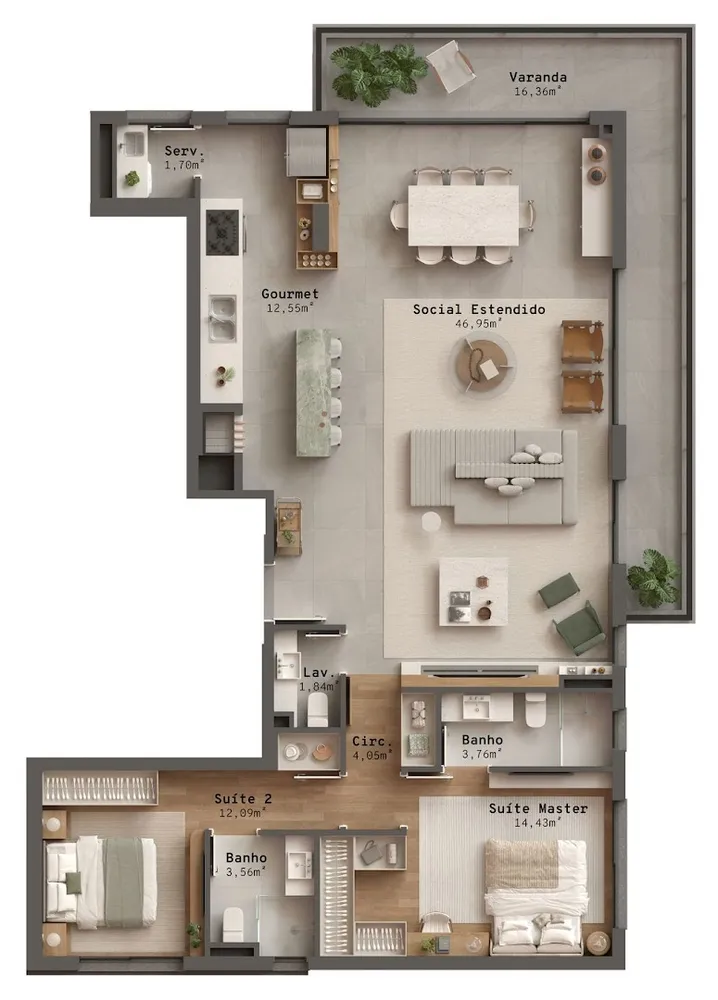 Apartamento, 3 quartos, 144 m² - Foto 9