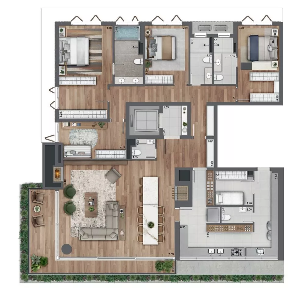 Cobertura à venda com 3 quartos, 464m² - Foto 3