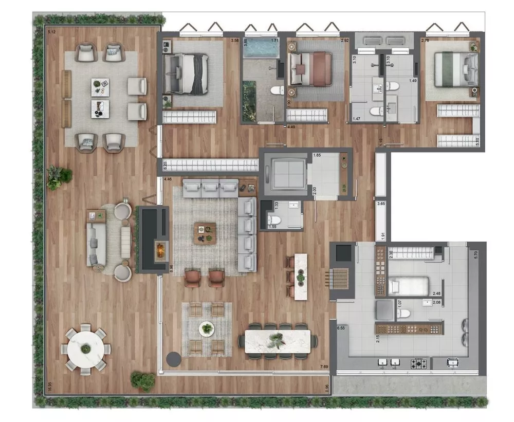 Cobertura à venda com 3 quartos, 464m² - Foto 4