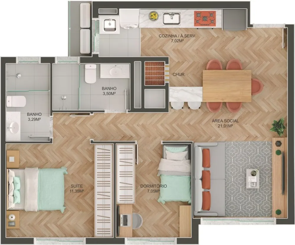 Apartamento, 3 quartos, 103 m² - Foto 12