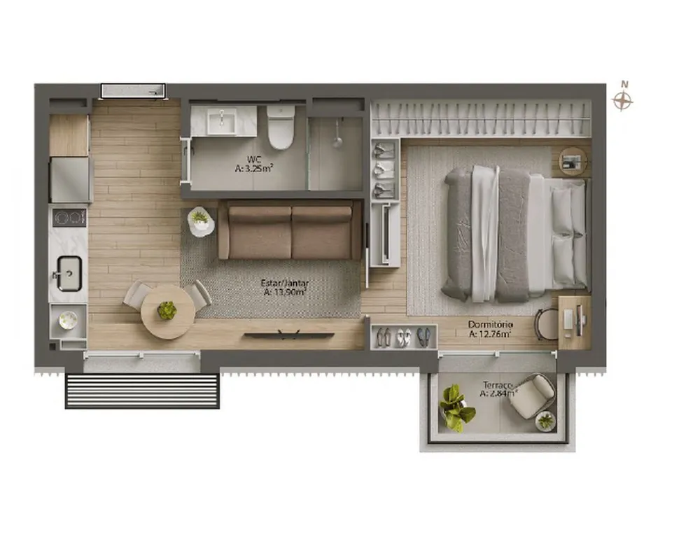 Apartamento, 1 quarto, 68 m² - Foto 6